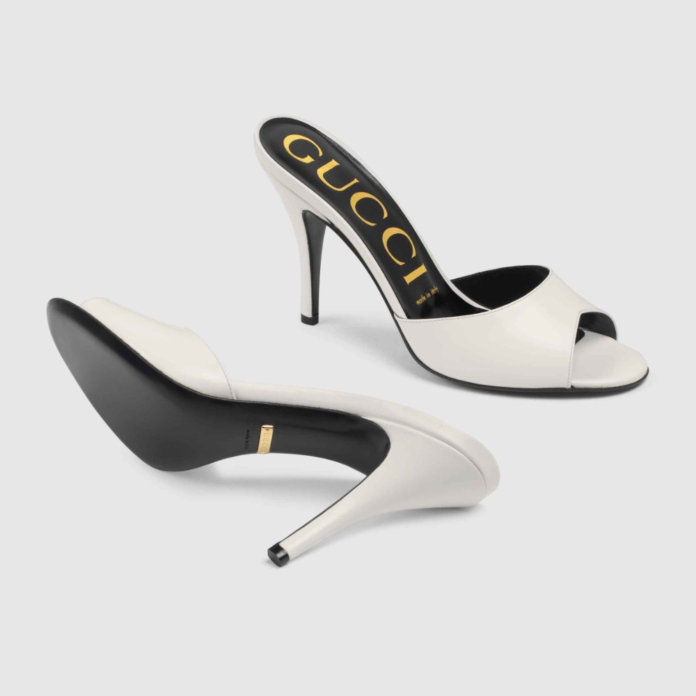 Gucci White Women’s Slip On Stiletto Heels